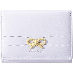 🆕Women's Purple Wallets Cute Coquette Bow Small Wallet Aesthetic Card Holder ID